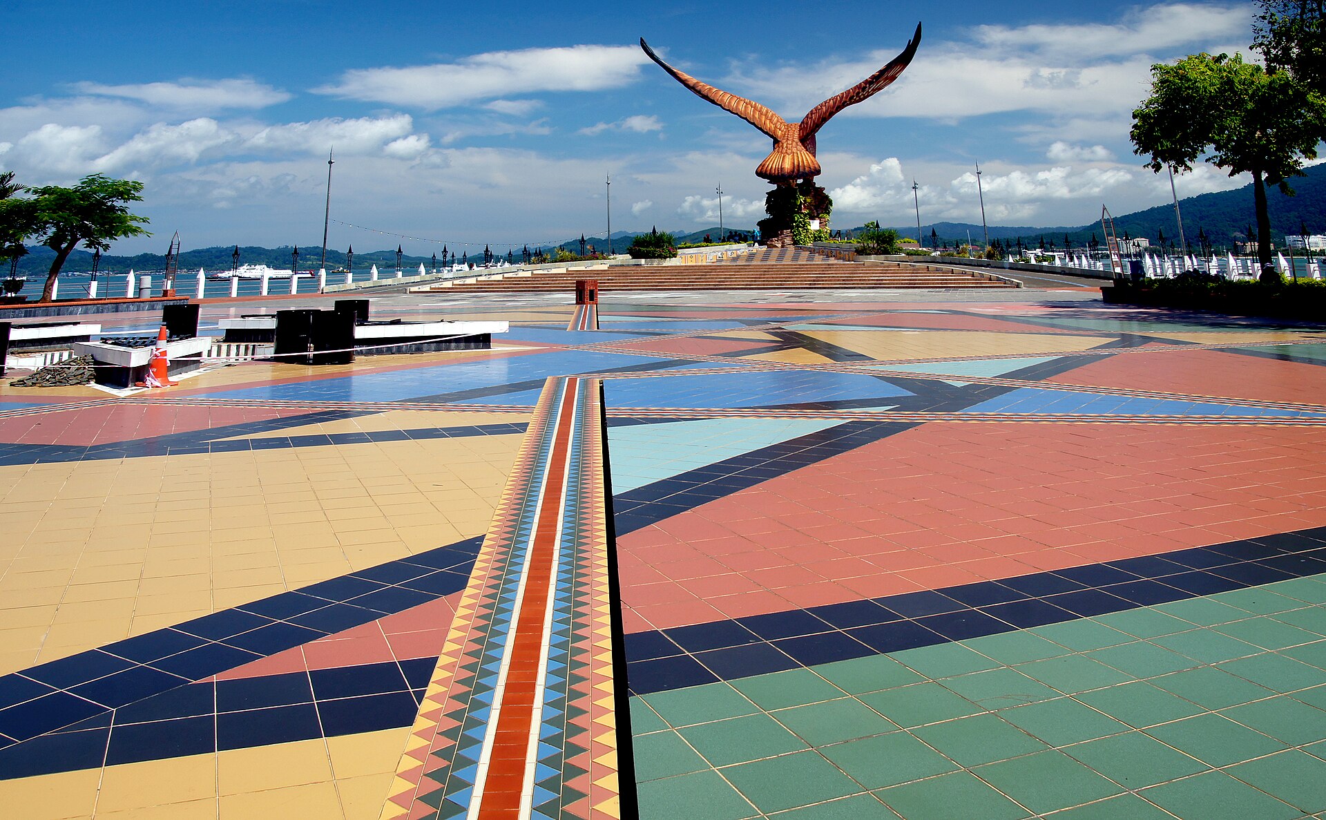 The eagle statue at Eagle Square on the waterfront in Kuah, Langkawi